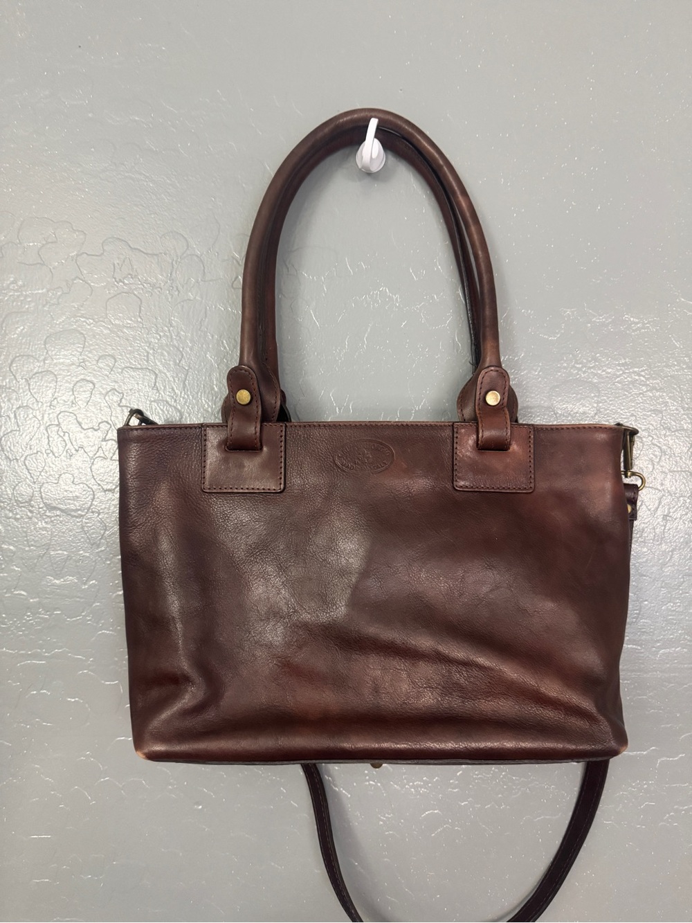 Vintage Gruppo Giorgio Brown Italian Leather Shoulder Bag